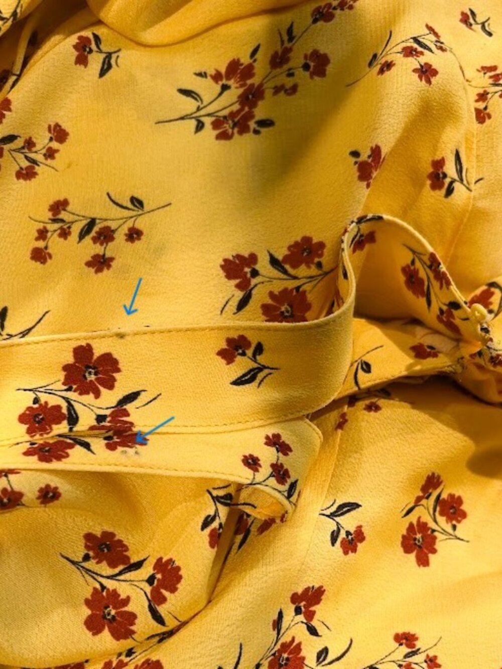 THAKOON COLLECTIVE Yellow & Red Floral Crepe Short Sleeve Wrap Dress Size 8 - Picture 5 of 13